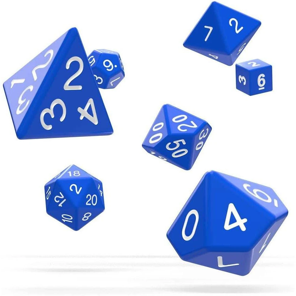 Oakie Doakie Dice Oakie Doakie - Solid Blue RPG Dice Set Tabletop 3 Oakie Doakie Dice Oakie Doakie - Solid Blue RPG Dice Set Tabletop